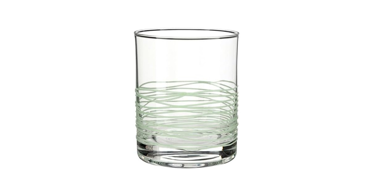 Double Old Fashioned Cocktail Glass with Spun Texture