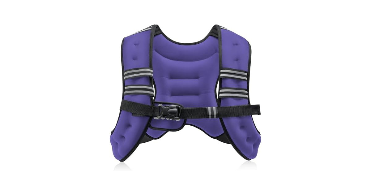 ZELUS Purple Reflective Weighted Vest 12lb