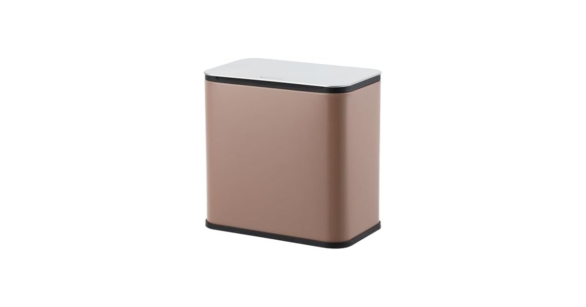 OUTLANE 1.3 Gal Hanging Trash Can Brown