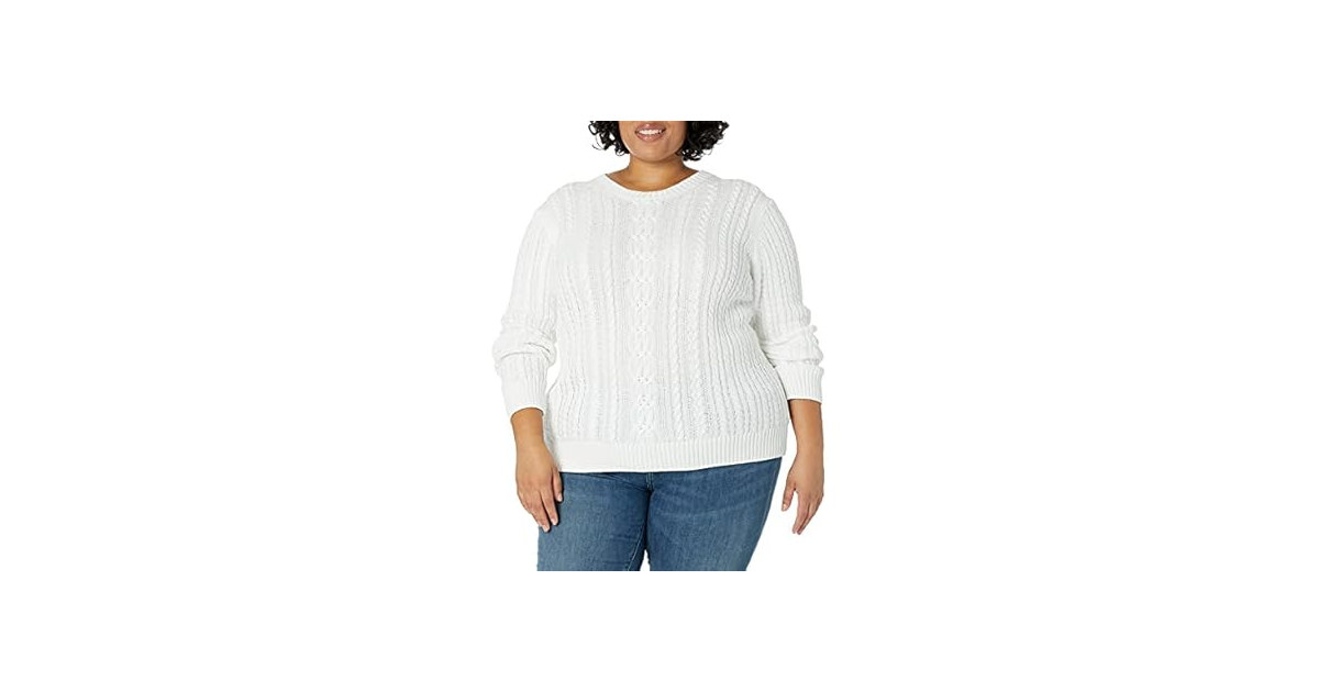 Amazon Essentials Women Fisherman Cable Sweater