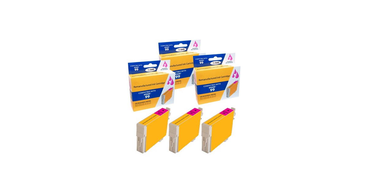 Compatible Epson 99 Magenta Ink Cartridge (3 Pack)