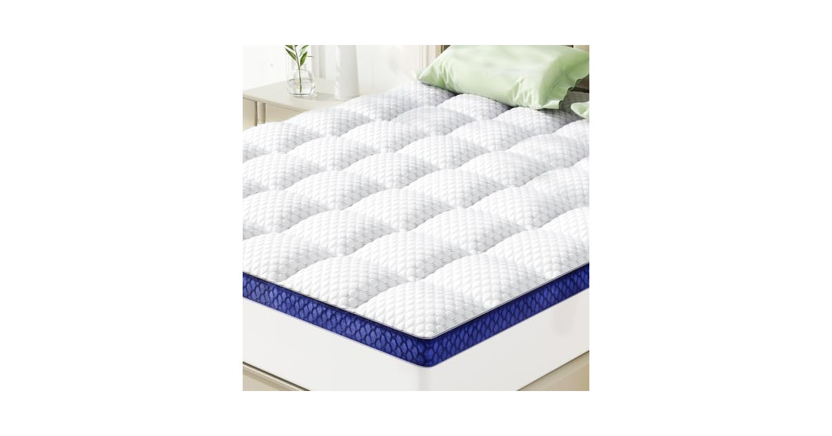 BEDELITE 3" Topper, White & Blue
