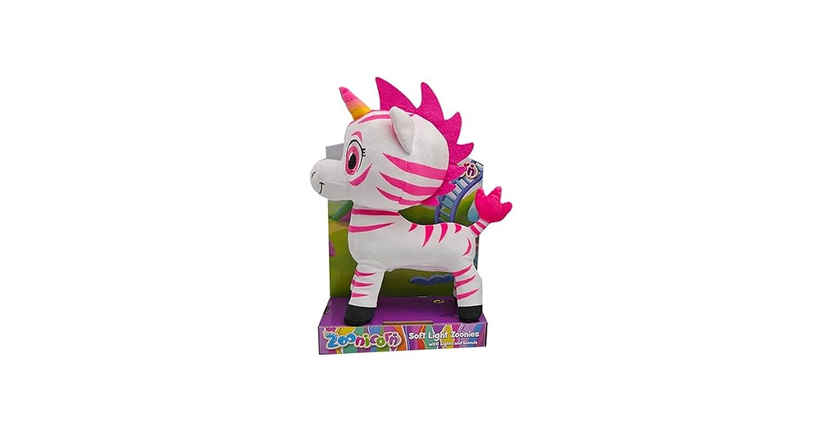 Zoonicorn Aliel the Pink - Soft Light-Up Plush with Sound