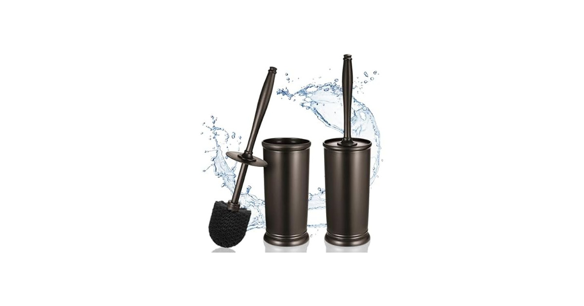 2 Pack Toilet Bowl Brush Holder Set