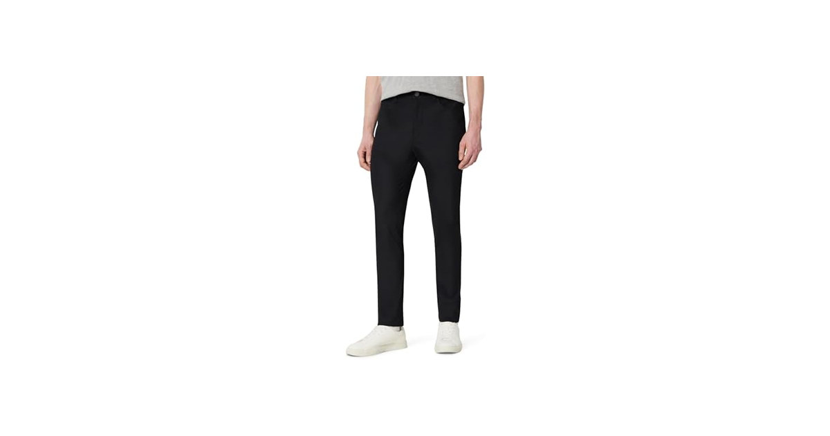 Amazon Essentials Slim-Fit Pants, Black (42x32)