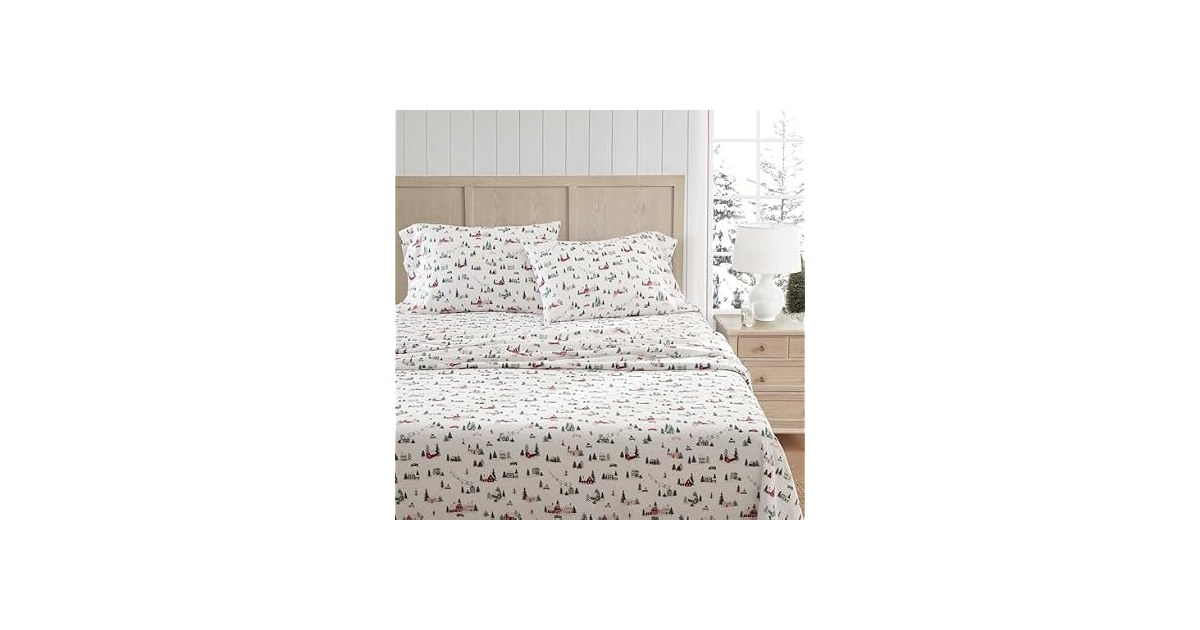Martha Stewart Flannel Sheet Set, Queen