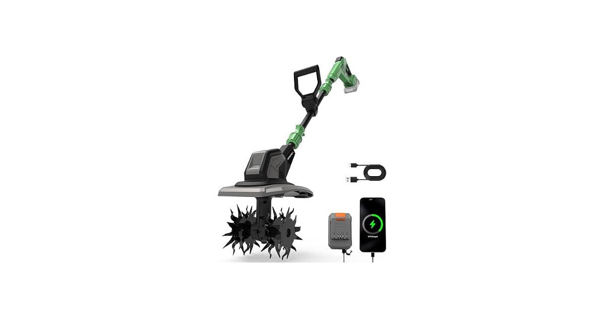WORKPROX 20V Cordless Tiller Cultivator