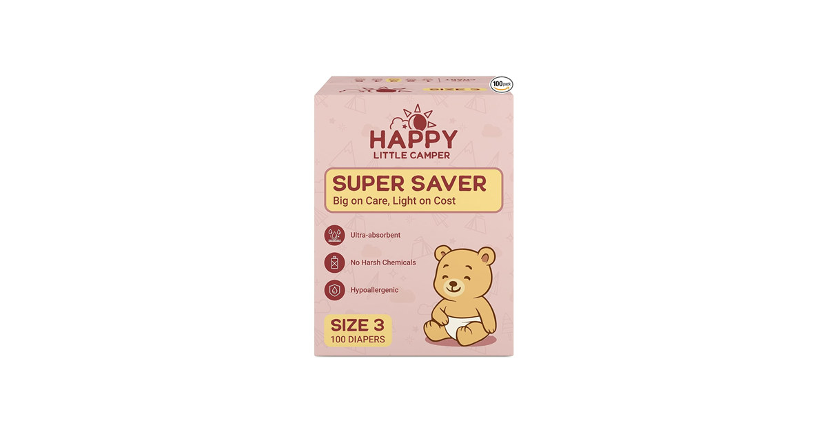 Happy Little Camper Diapers Size 3 100 Count