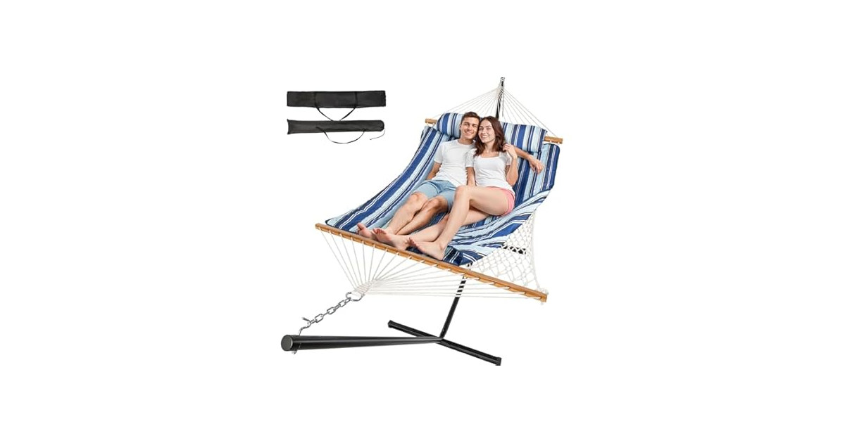 Everyfun 2 Person Outdoor Hammock with Stand