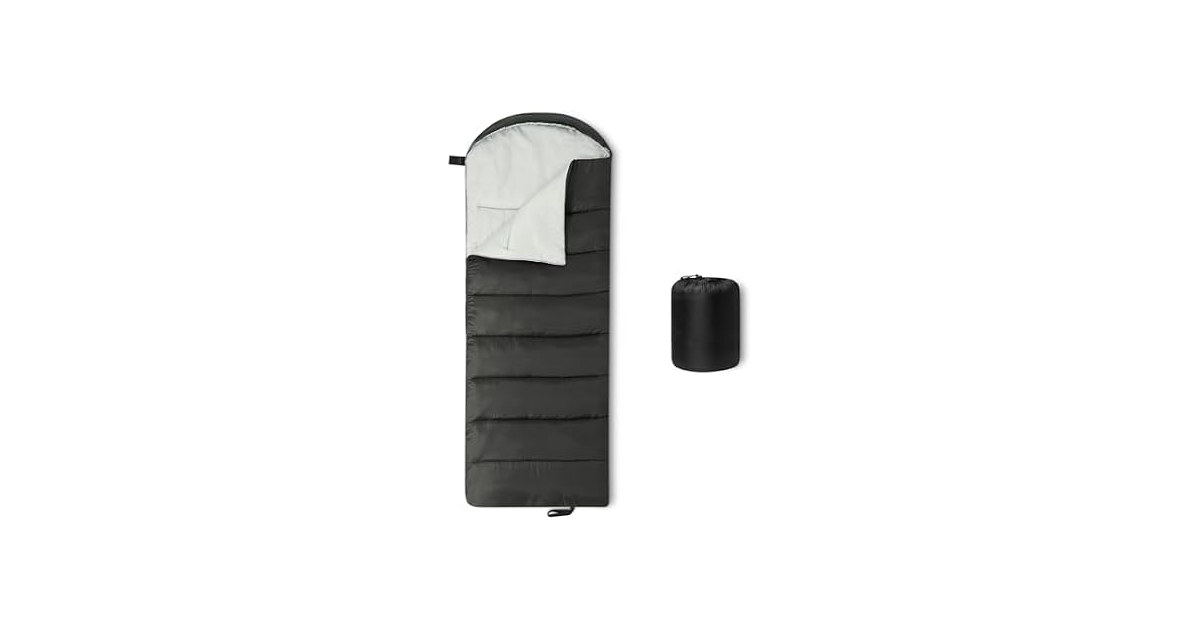 Amazon Basics Sleeping Bag 35F Black/Gray