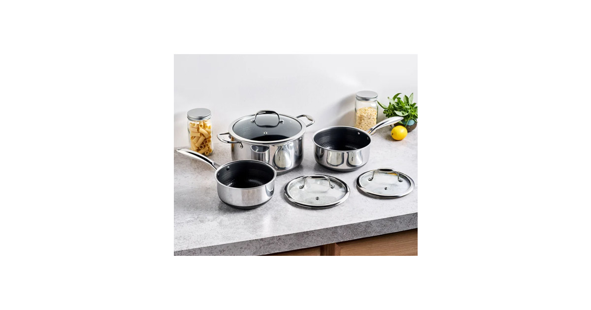 HEXCLAD 6-Piece Hybrid Pot Set