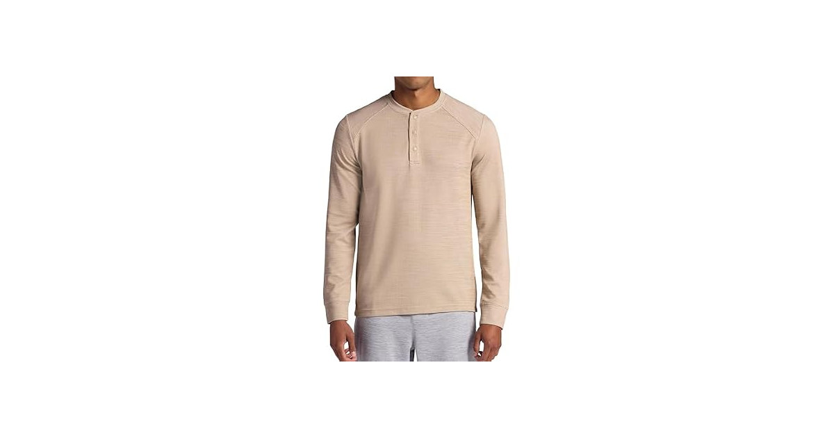 Gaiam Men Cozy & Cool Henley Shirt