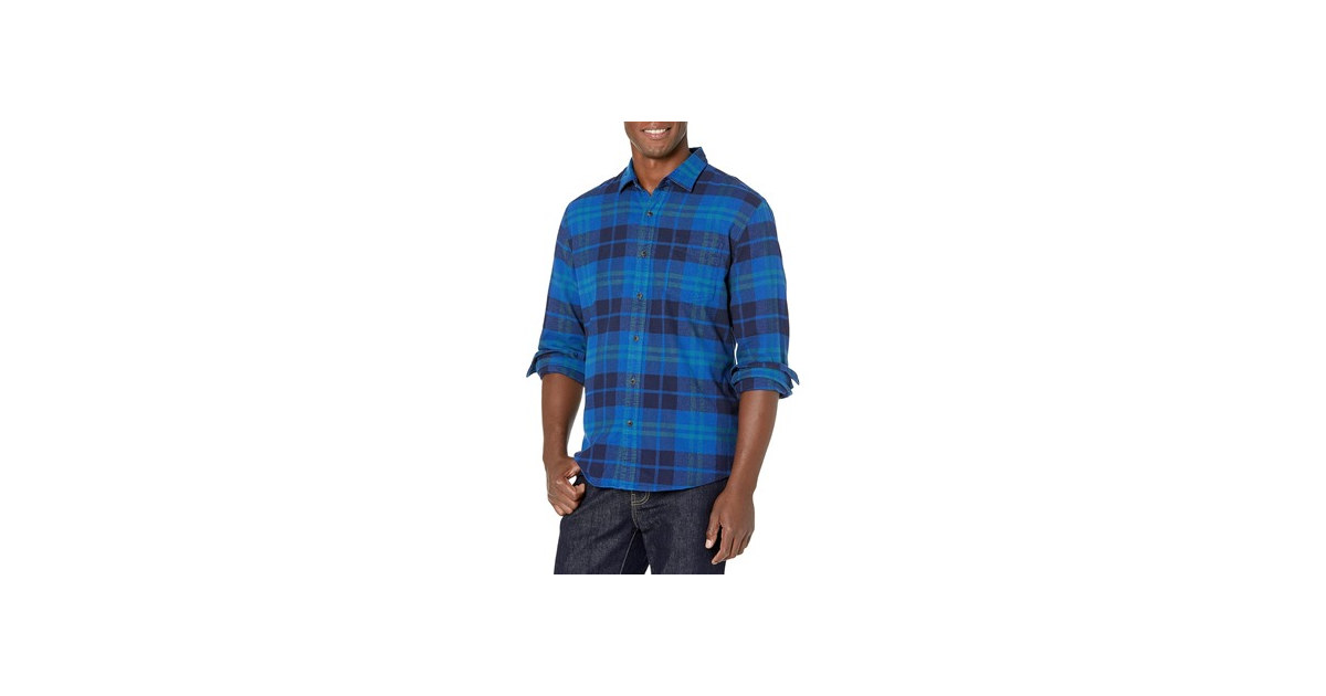 Amazon Essentials Men Long-sleeve Flannel Shirt