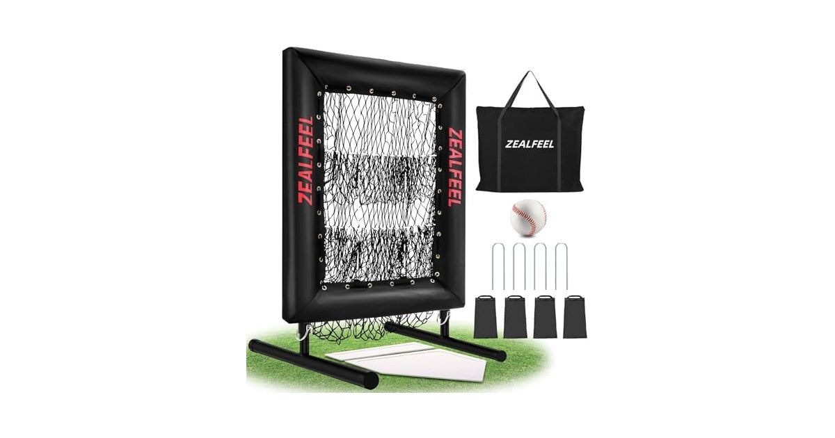 ZEALFEEL Baseball Pitching Net 9-Hole