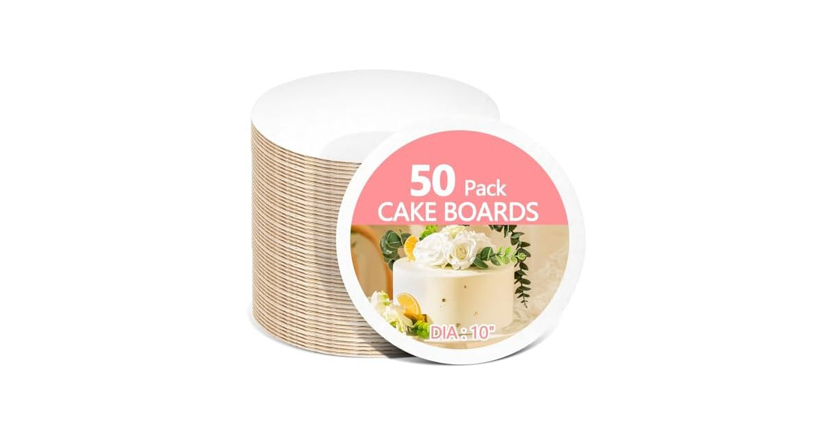 WAWINY 50PCS Cake Board Circle 10 Inch