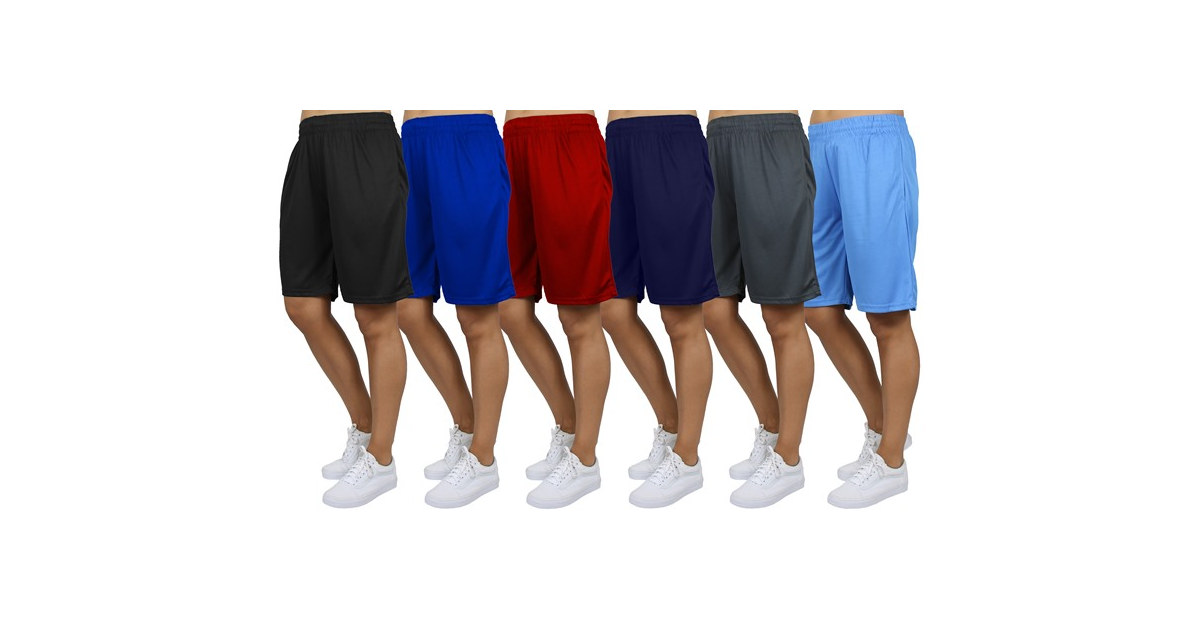 5Pk Womens Moisture Wicking Mesh Shorts