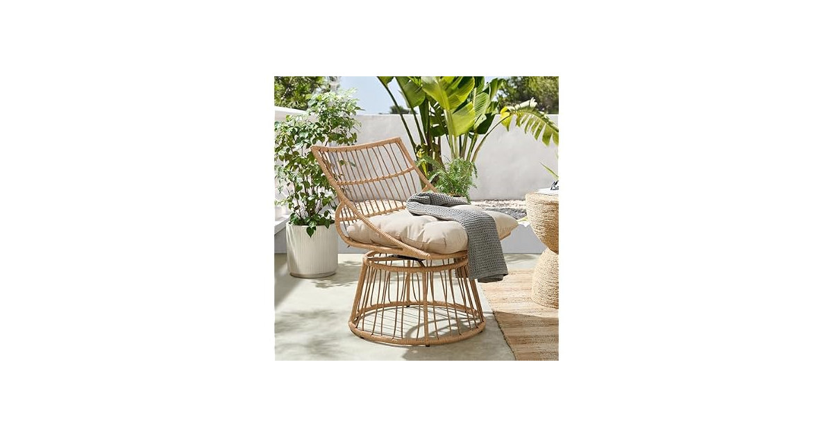 Alaterre Furniture Servana Outdoor Wicker Chair