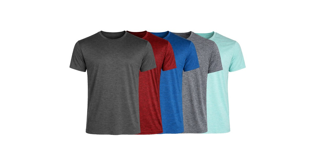 5Pk Mens S/S Moisture Wicking Tee