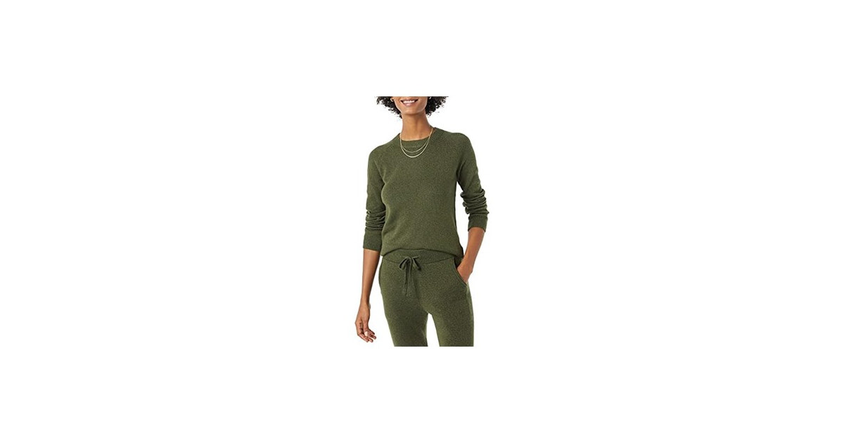 Amazon Essentials Women's Sweater, Olive, M