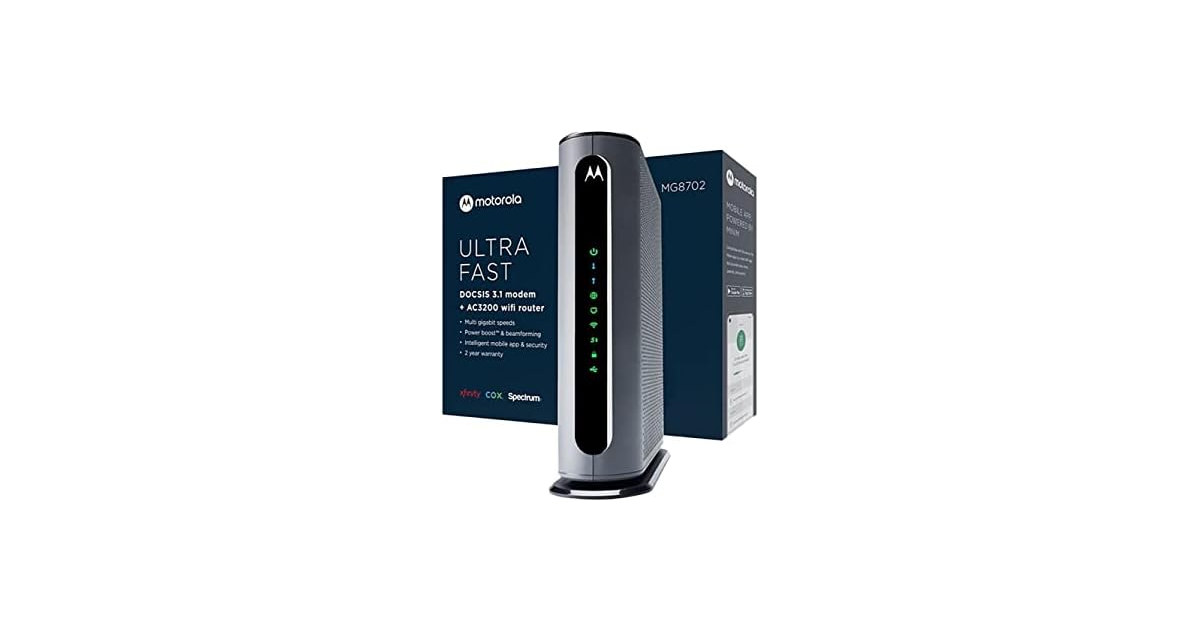 Motorola MG8702 Modem + Wi-Fi Router (Open Box)