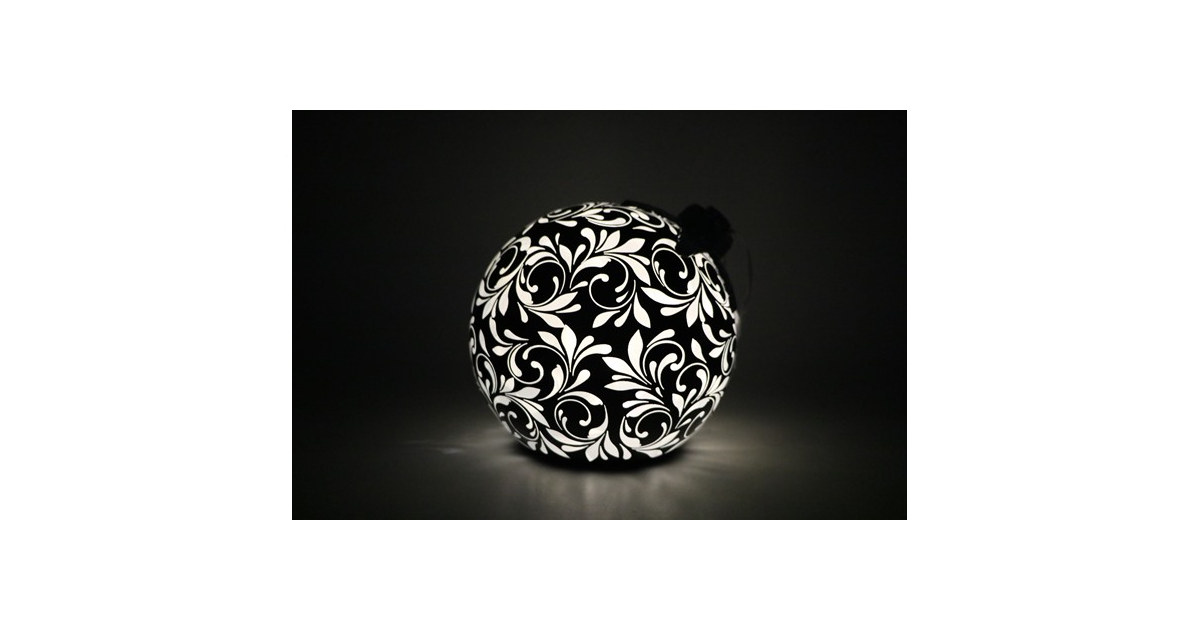 Scroll Design Table Top Glass Ornament
