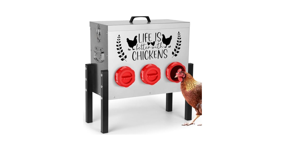 Tgeyd 30lb Chicken Feeder Heavy-Duty