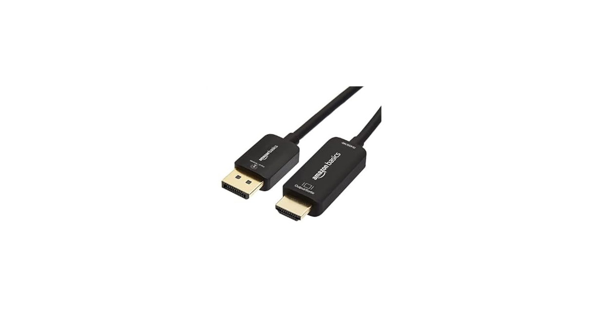 Amazon Basics 3' DisplayPort to HDMI Cable