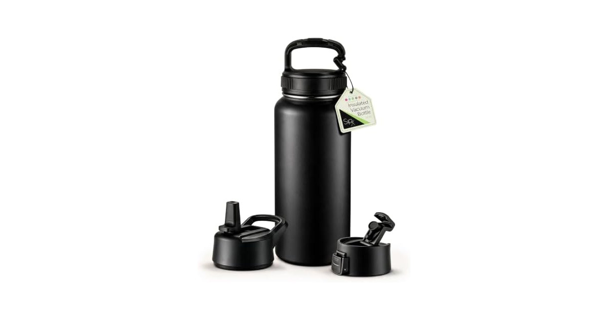 SipX™ 32 oz Insulated Water Bottle with 3 Lids
