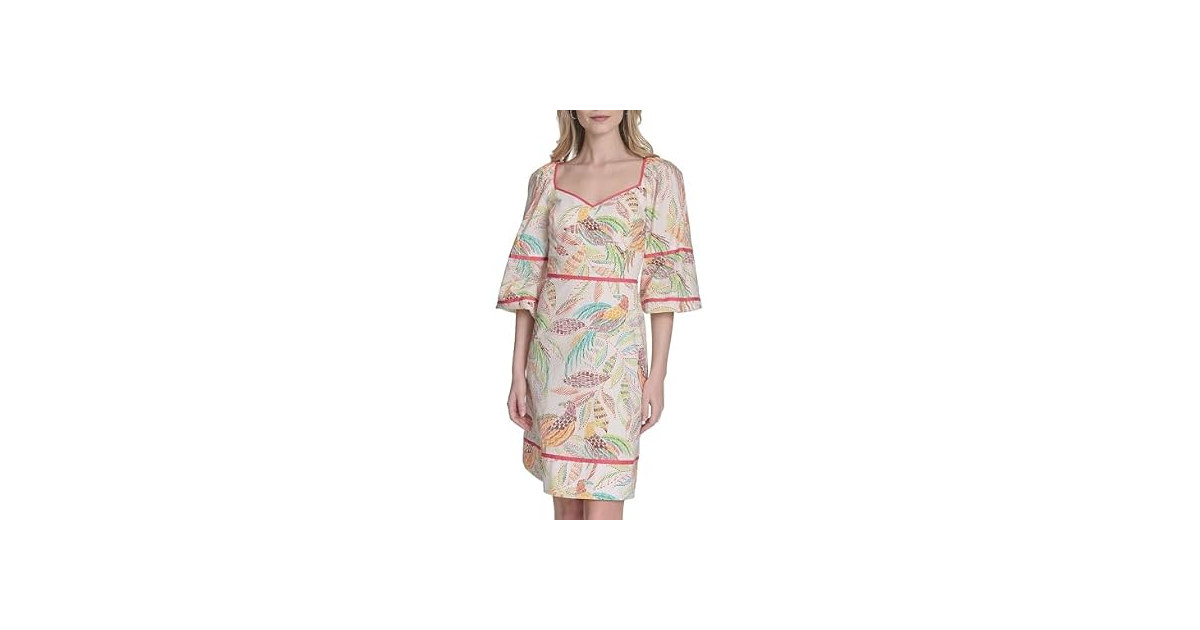 Vince Camuto Women Half Sleeve Sweetheart Dress