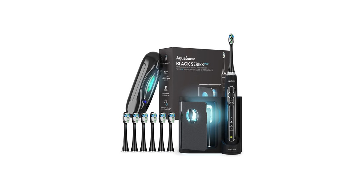AquaSonic Black Series Pro w UV Sanitizing