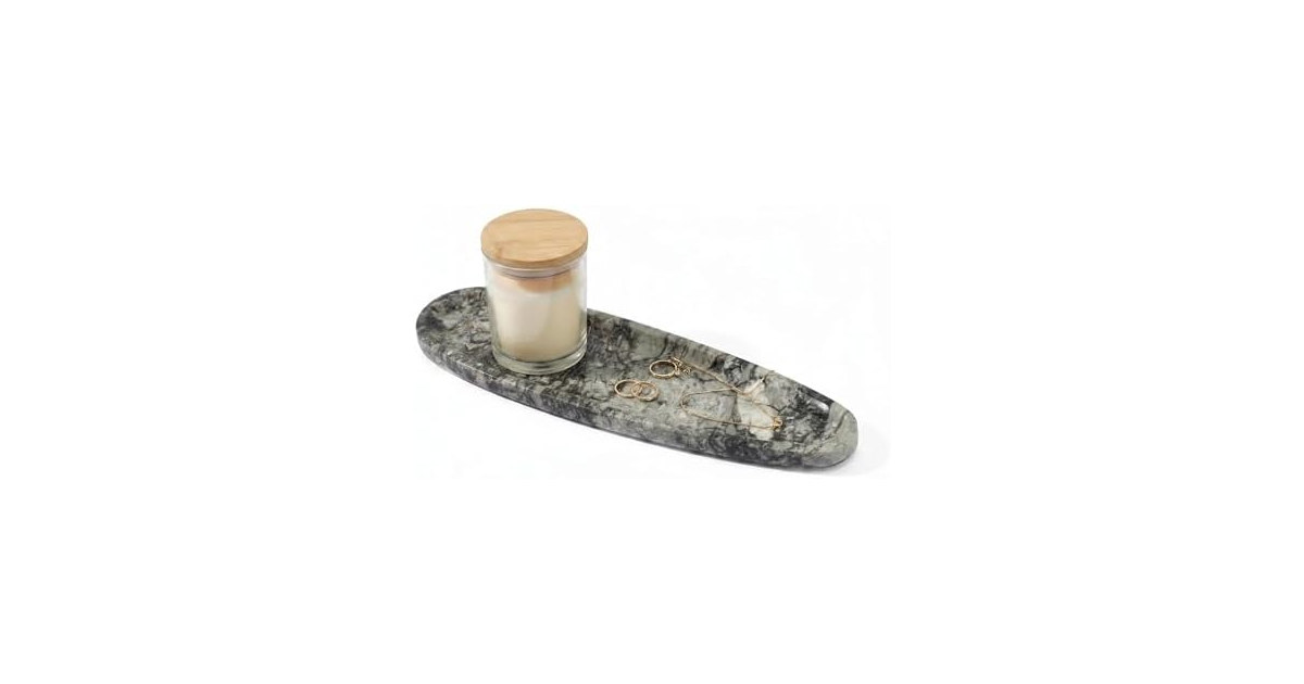 Natural Marble Vanity Tray, 16.6"x4.6"