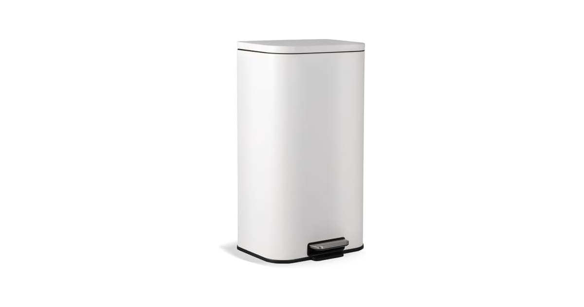 MOVECOM 8 Gal Step-On Trash Can