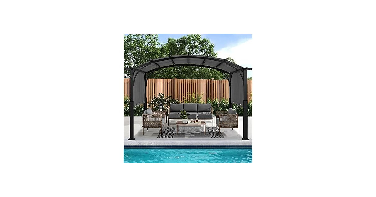 ABCCANOPY Arched Pergola 10'x12' Retractable