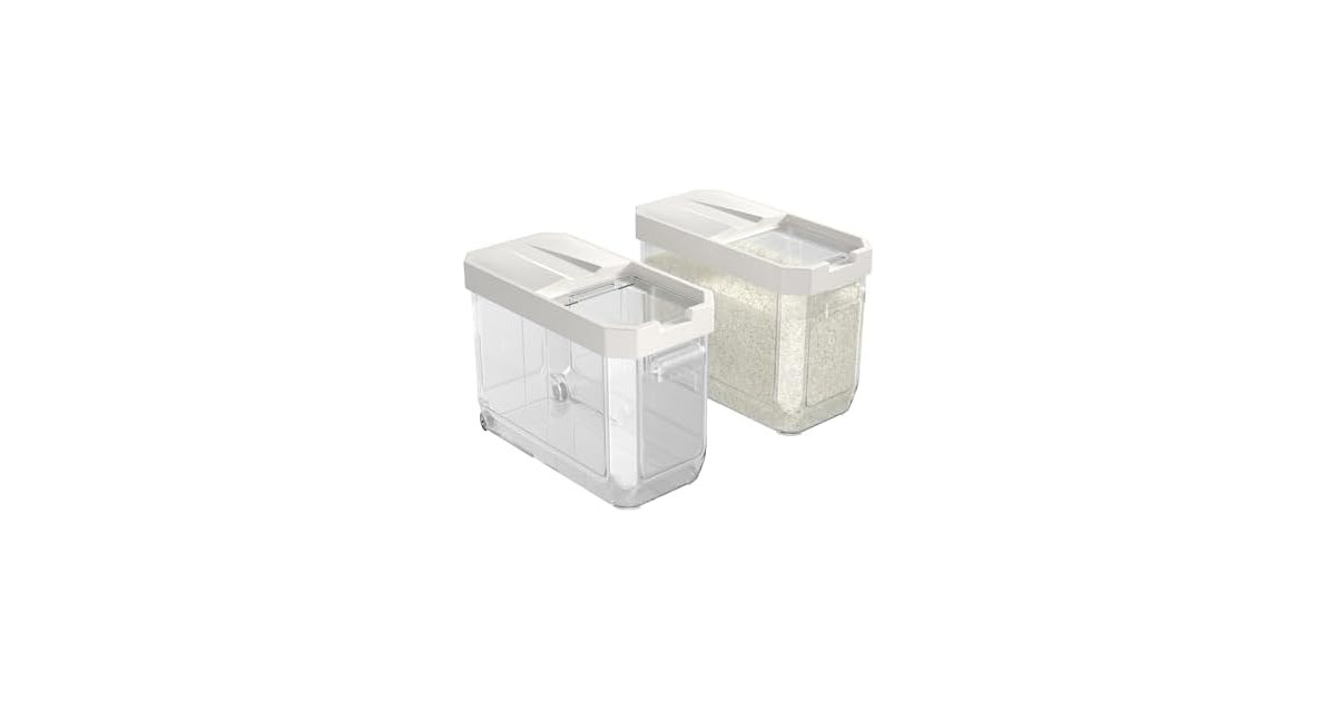 Cetomo 18L*2 Plastic Grains Storage Container(2 Pack)