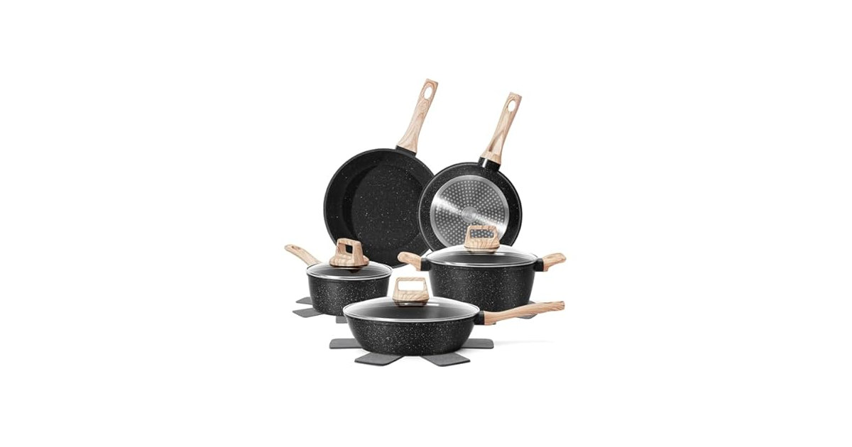 12 Pcs Nonstick Pots and Pans Set