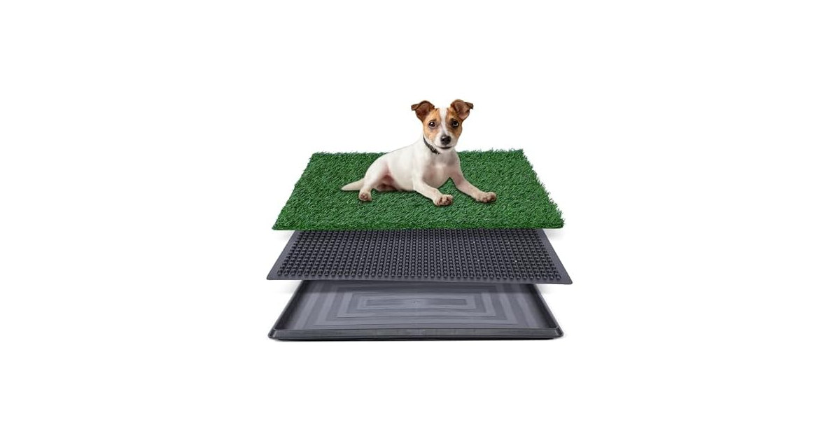 FluffyDream Dog Grass Pad with Tray, 20"x25"