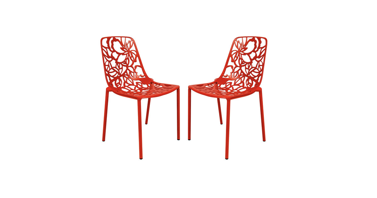 LeisureMod DC23 Devon Aluminum Chair 2pk