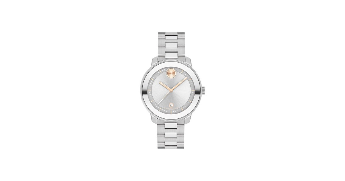 Movado Bold Verso Quartz Silver Dial Unisex Watch