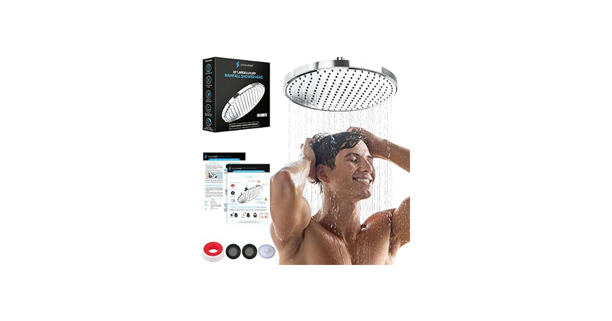 10" Ceiling/Wall Mount Rain Shower Head
