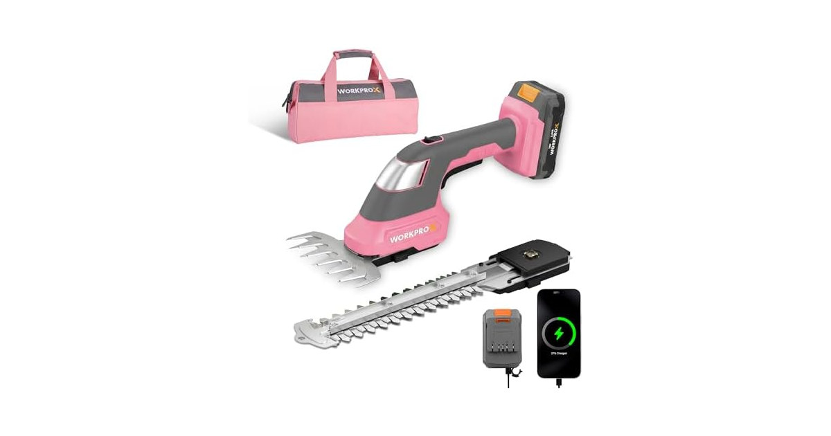 WORKPROX 20V Pink Grass Shear