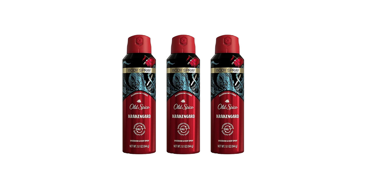 3PK Aluminum Free Underarm & Body Spray