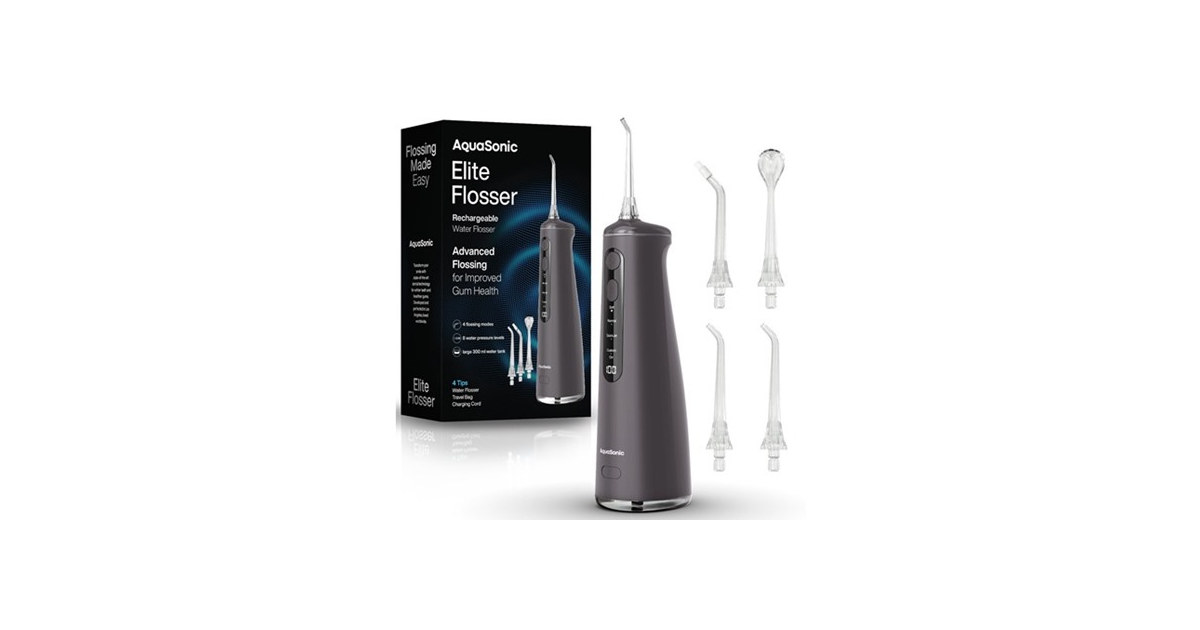 AquaSonic Elite Water Flosser Charcoal