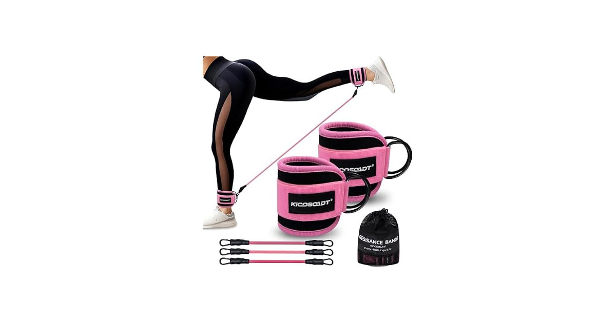 KICOSOADT Ankle Resistance Bands w/Cuffs