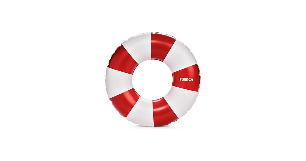 FUNBOY 34" Vintage Red Stripe Kids Pool Float