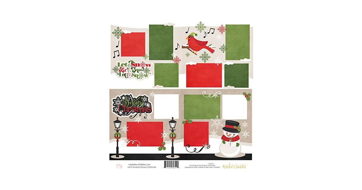 Two Printed Layouts - Let it Snow & A Snowy