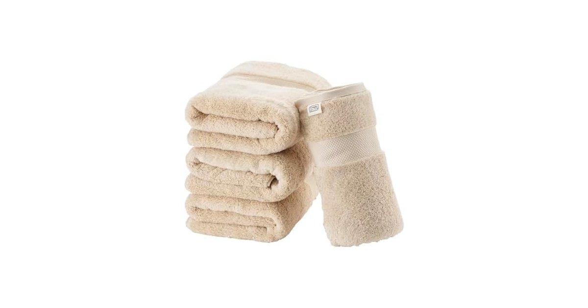 Towel Laboratory Beige,Pack of 4