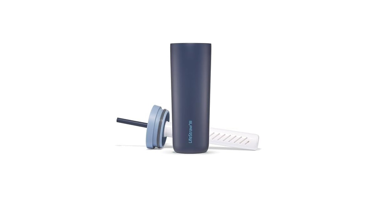 LifeStraw Go Series Insulated Water Filter Tumbler, 18 oz