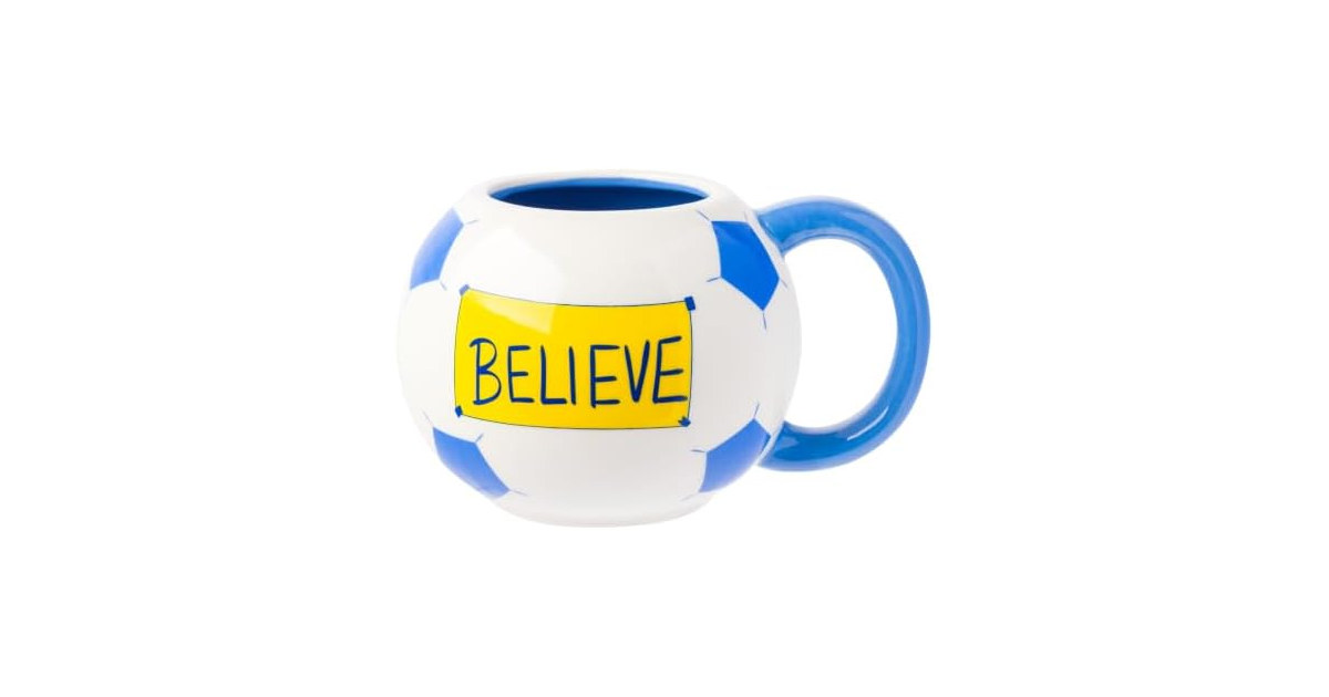Ted Lasso Believe Soccer Ball, 3D Sculpted Mug, 20oz