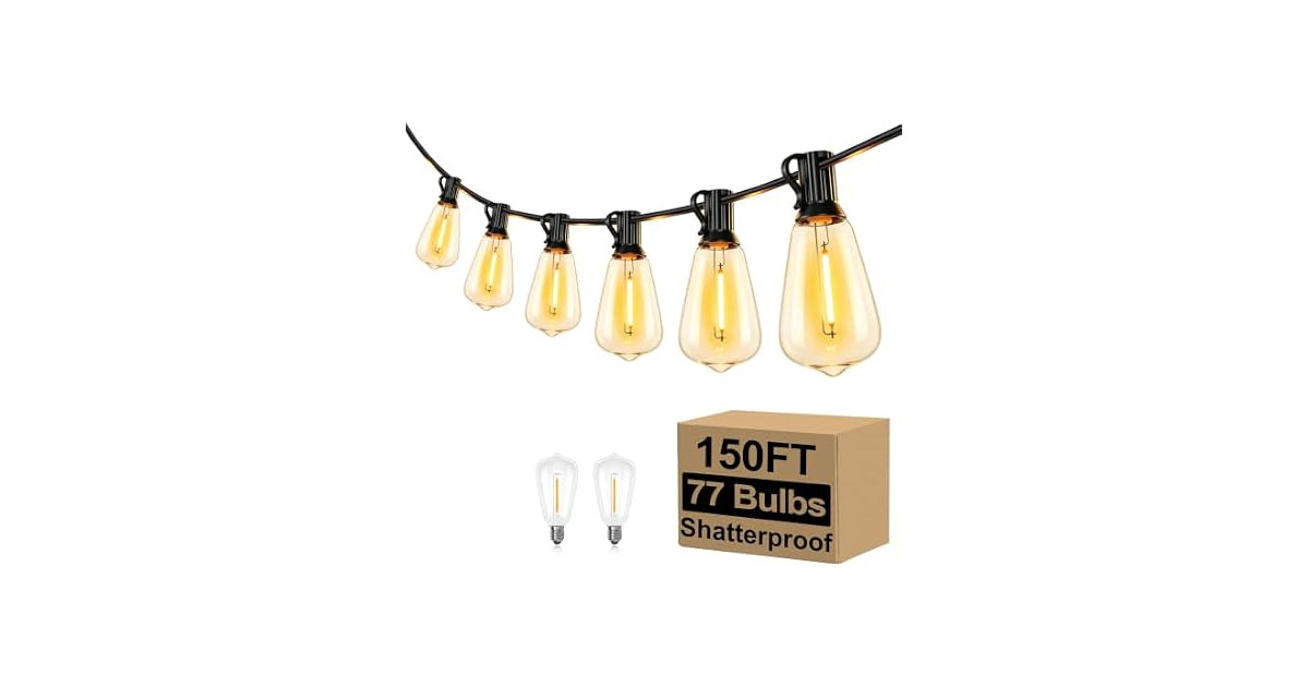 Brightever 150FT Outdoor String Lights