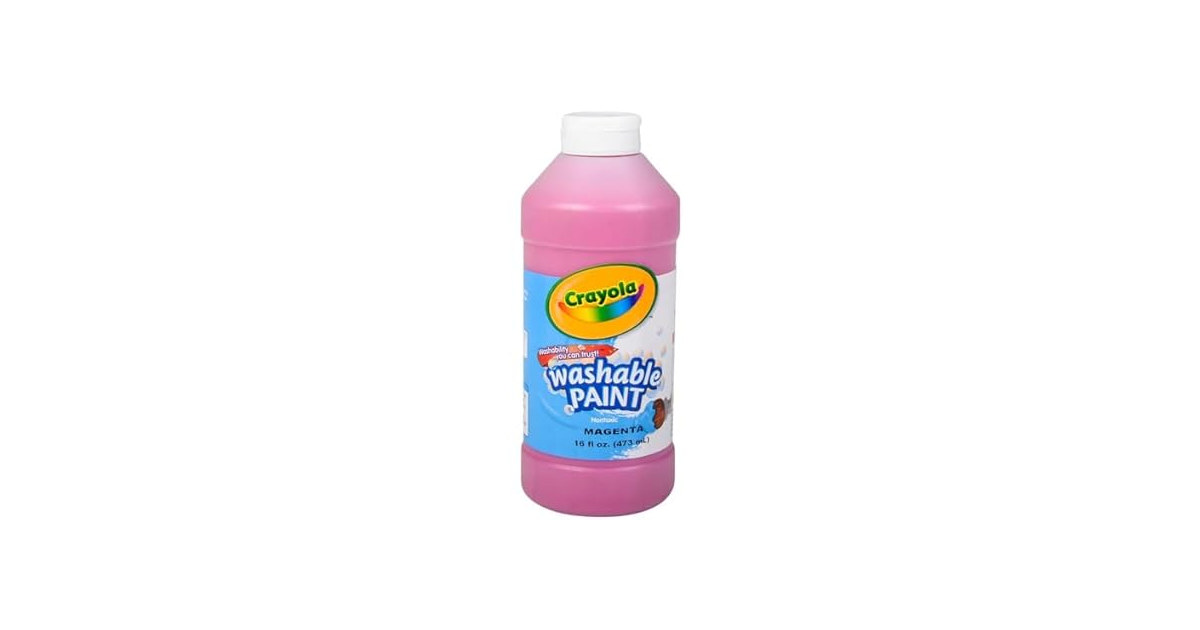 Crayola Washable Paint, Magenta, 16 Oz Bottle